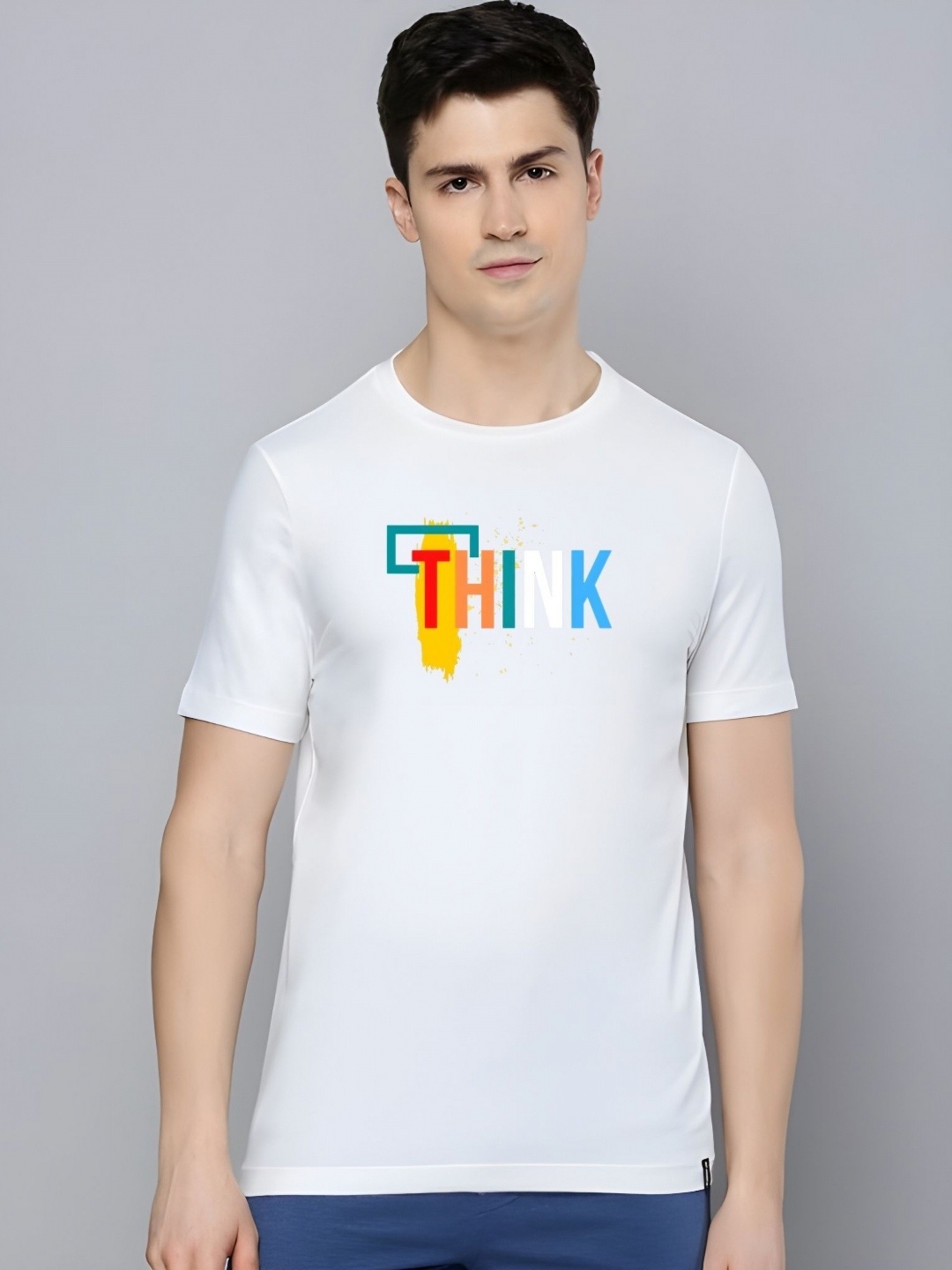 

Moda Rapido Men Typography Printed Round Neck Cotton T-shirt, White