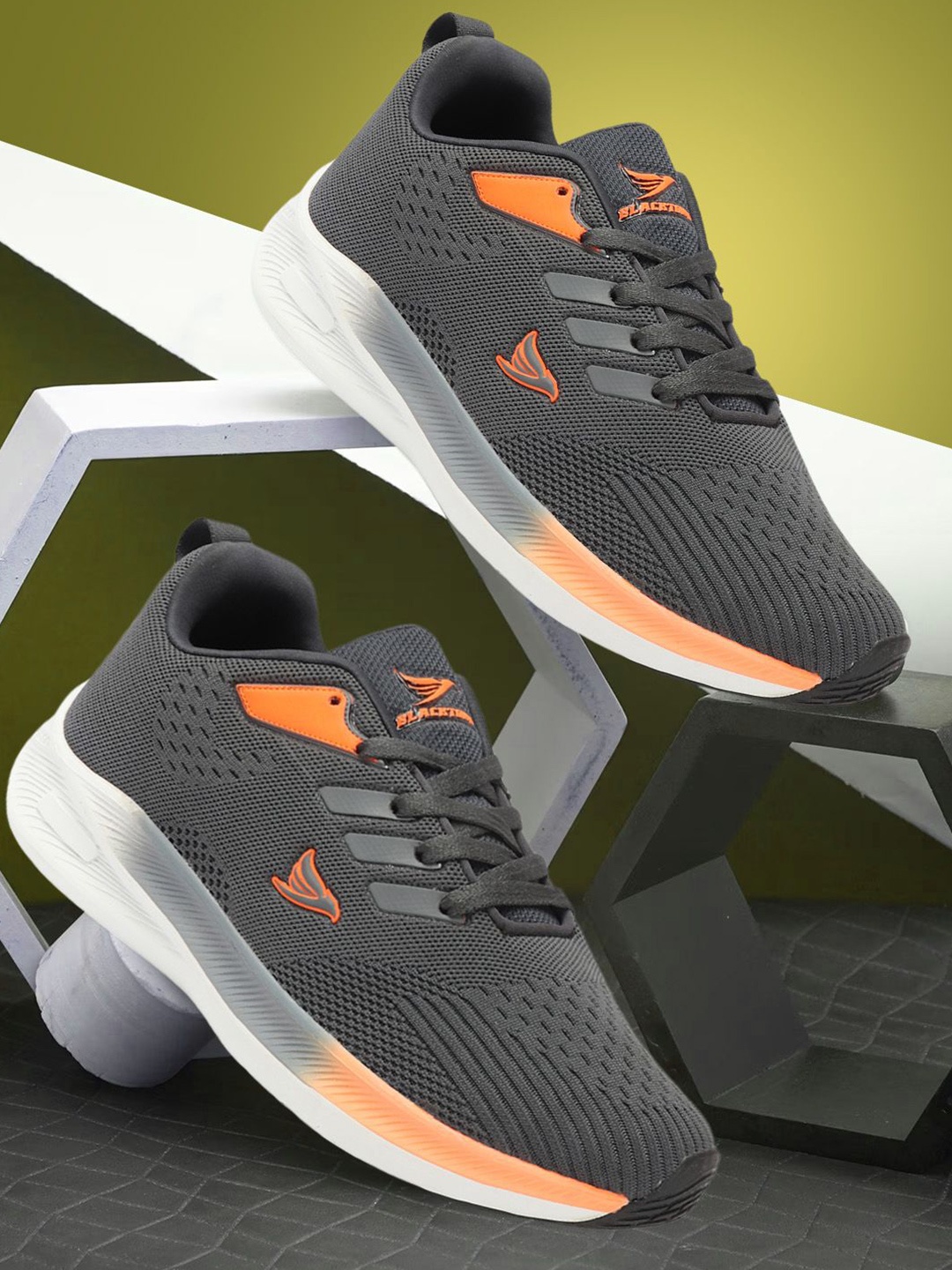 

Blacktown Men Mesh Running Non-Marking Shoes, Grey