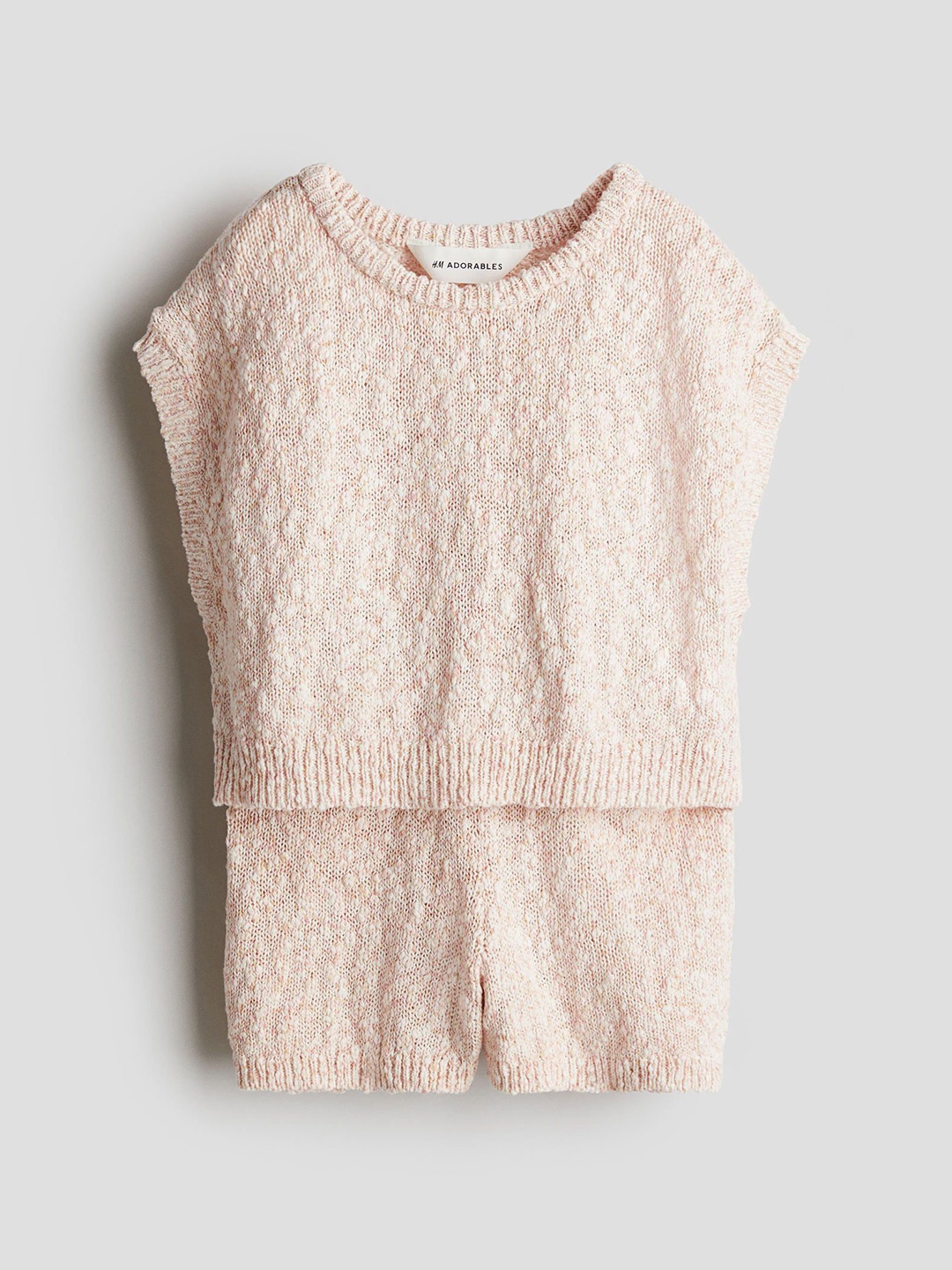 

H&M 2-Piece Boucl-Knit Set, Pink