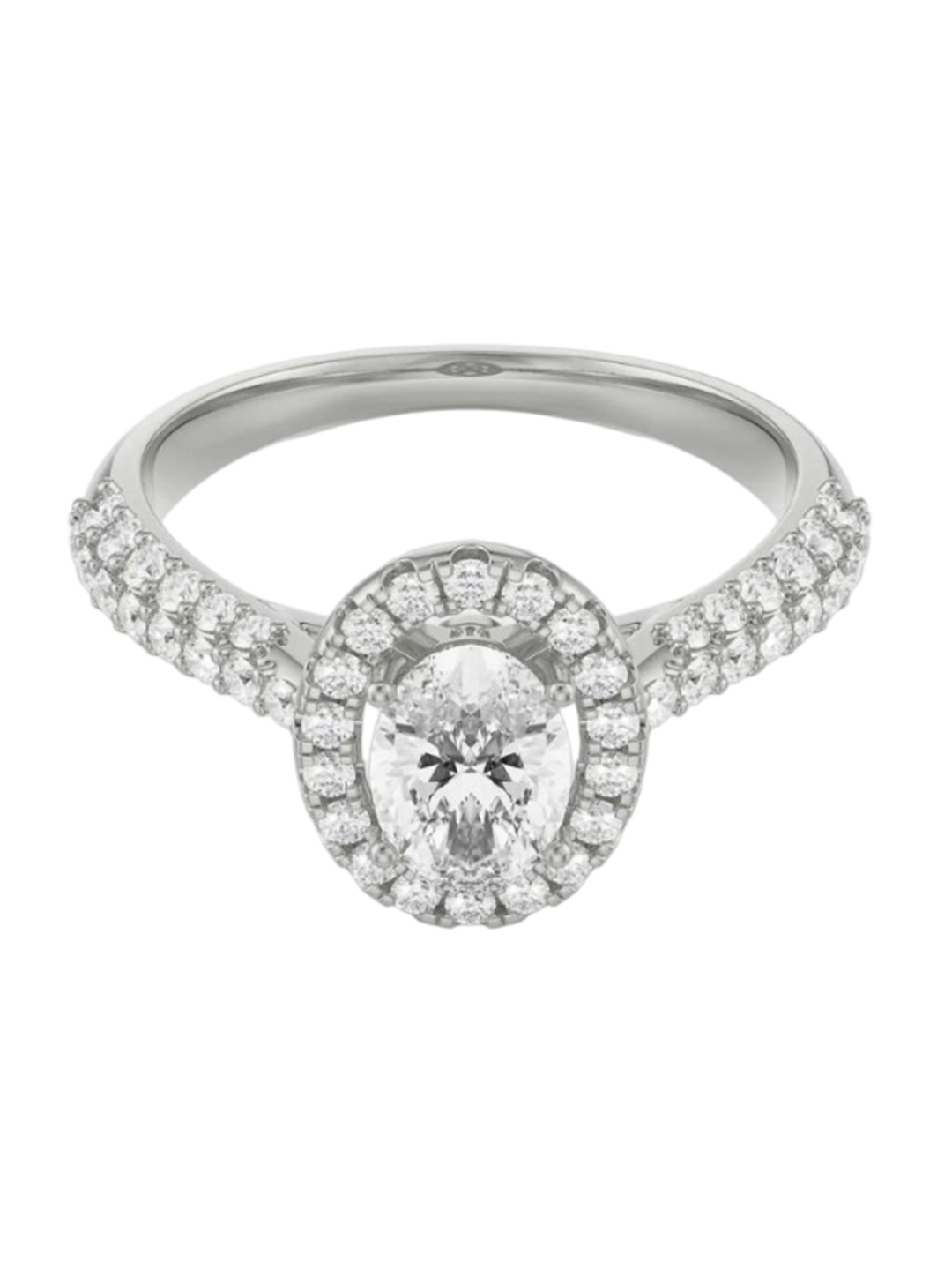 

Jessy Oval Halo Ring, White