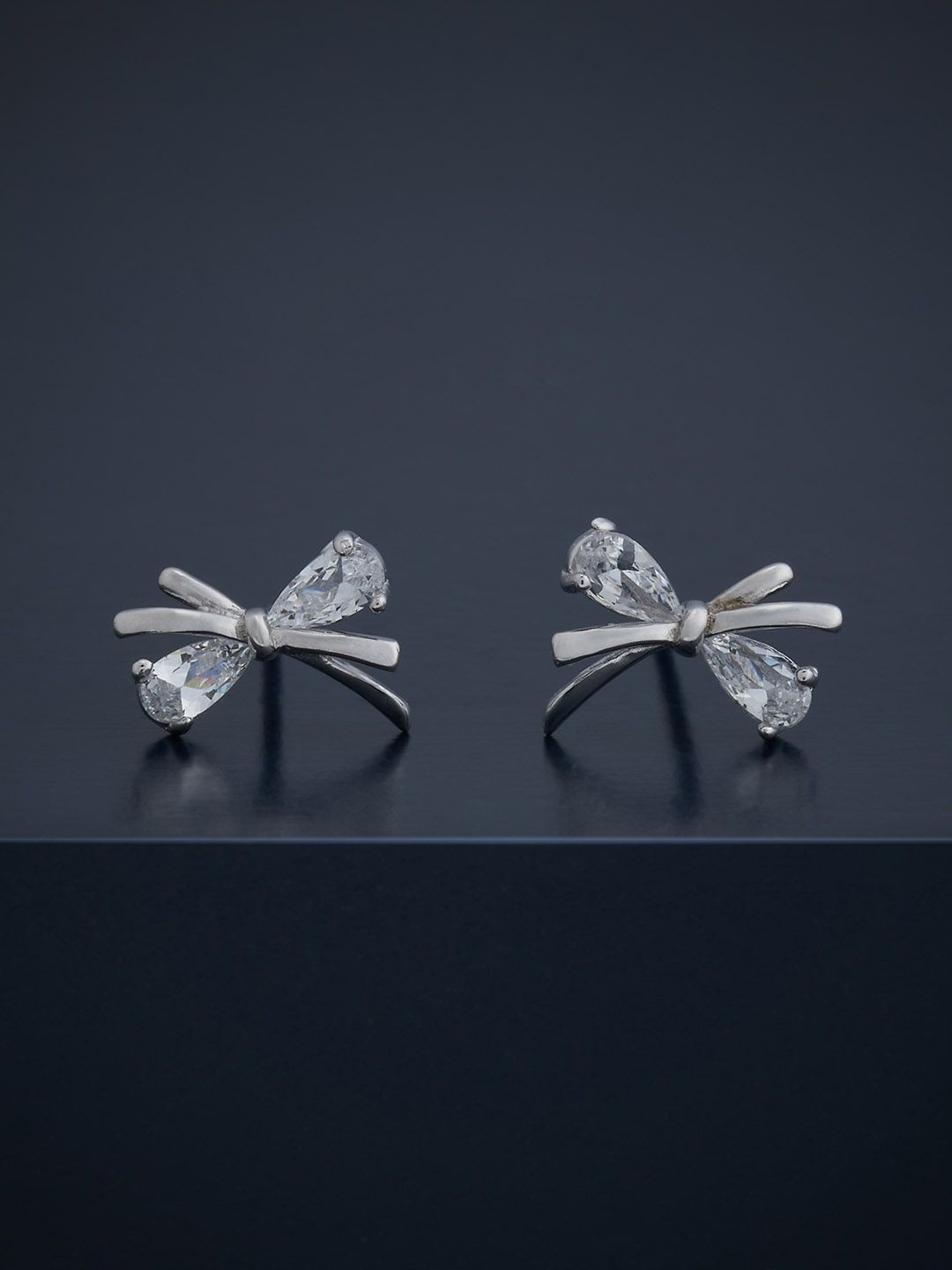 

Kushal's Fashion Jewellery 92.5 Silver Rhodium-Plated Classic Studs