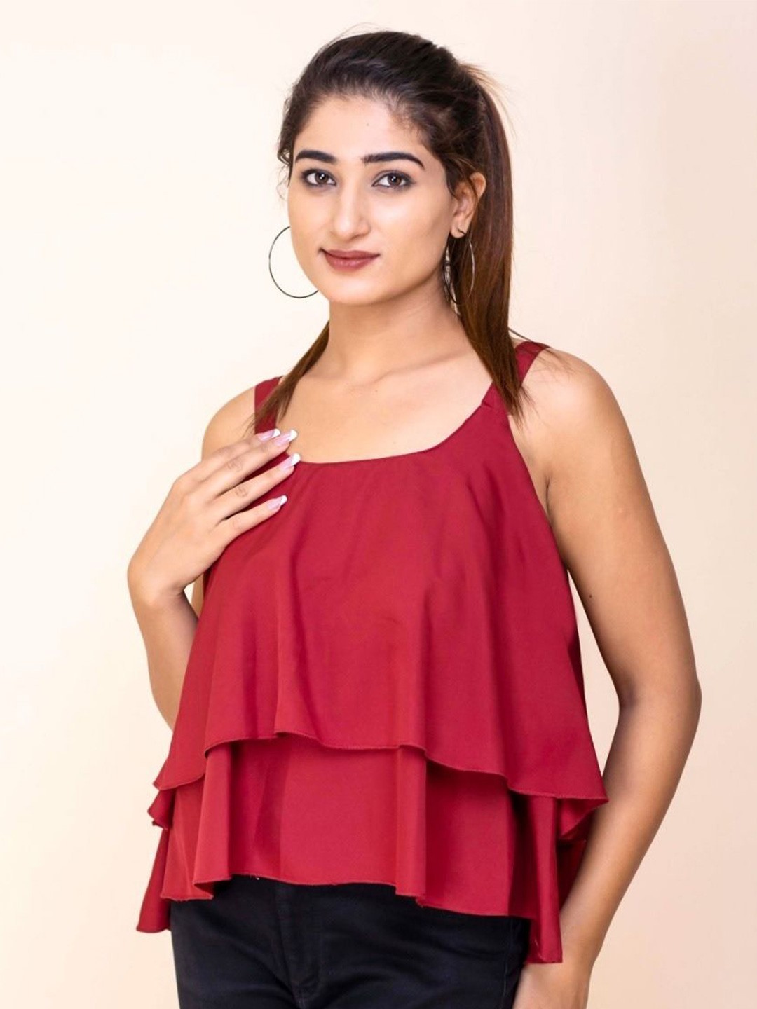 

Classy Hangers Top, Red