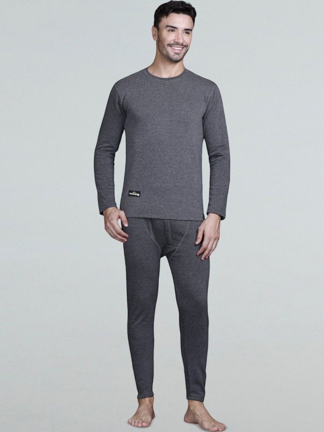 

Stylish Self design Thermal Set, Grey