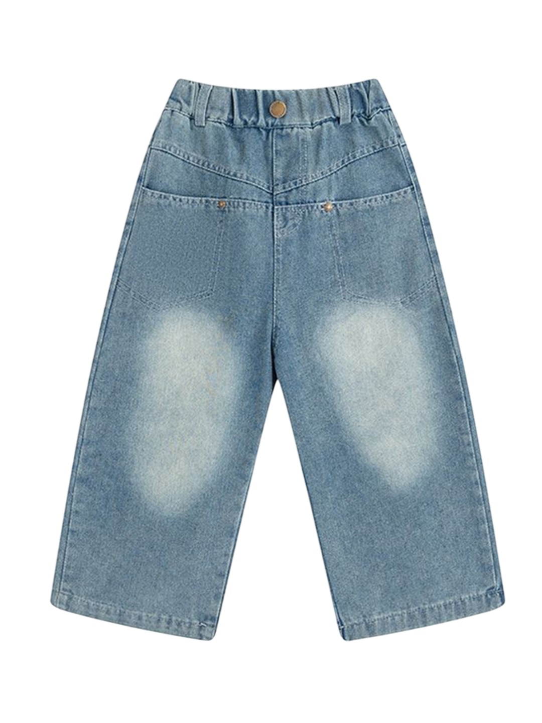 

LULU & SKY Girls High-Rise Heavy Fade Jeans, Blue