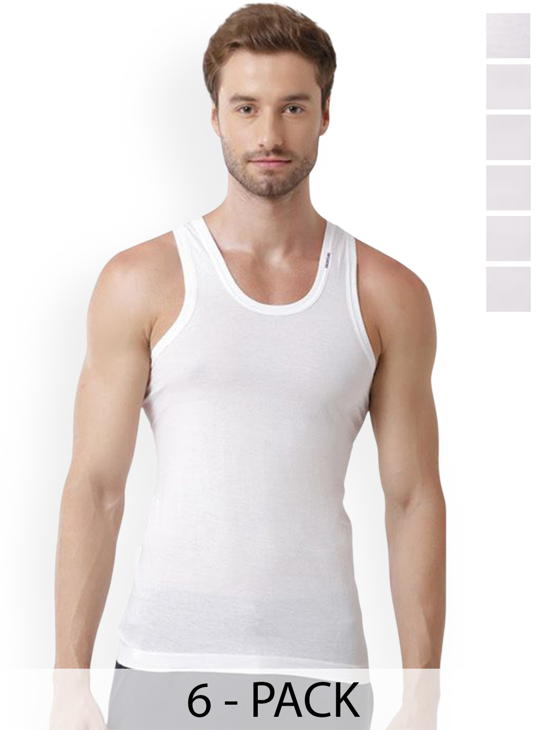 

Rupa Pack Of 6 Cotton Undershirt Vests Frontline-White-Vest-RN-6-85