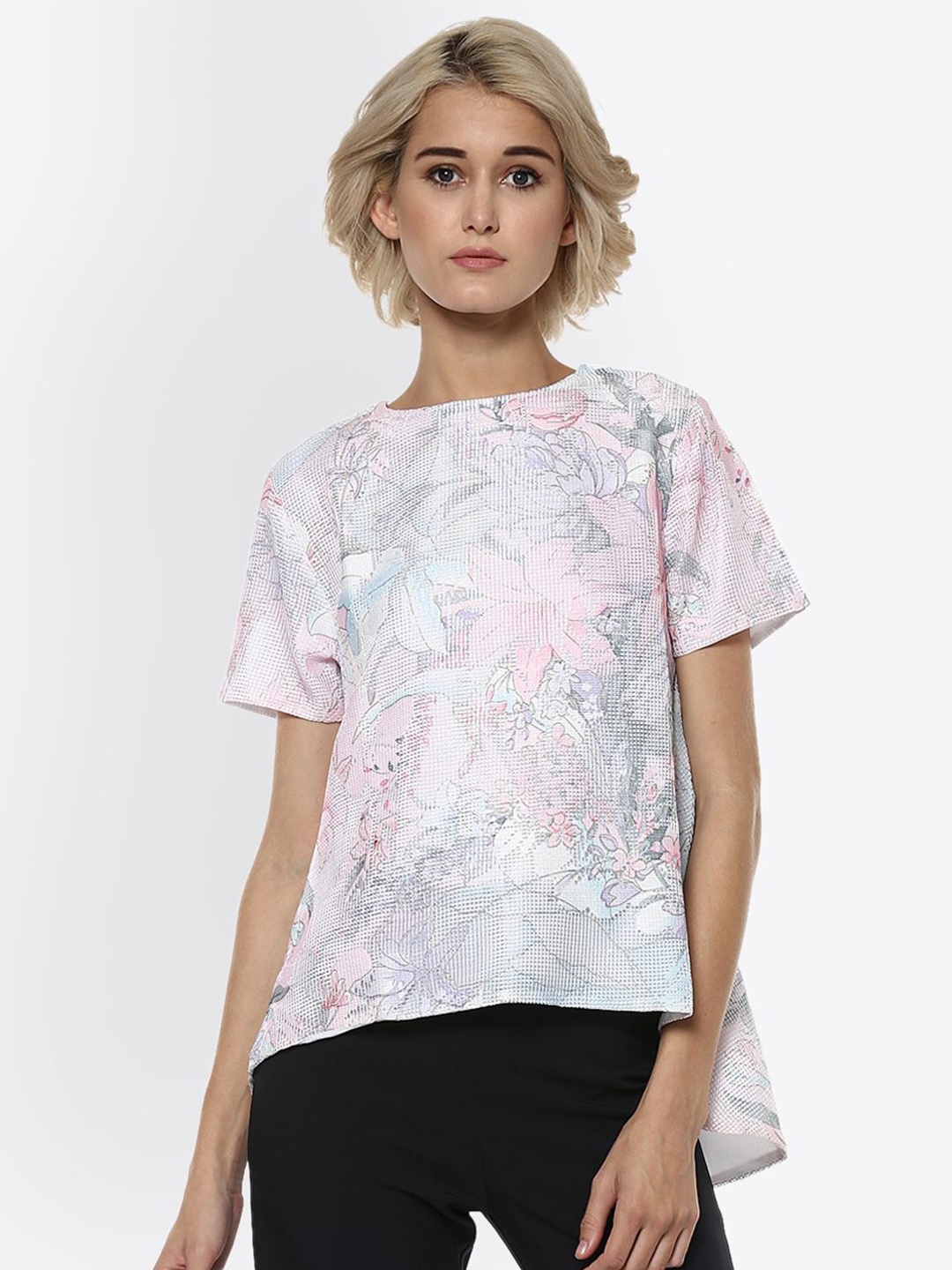 

Moda Elementi Georgette Top, Pink