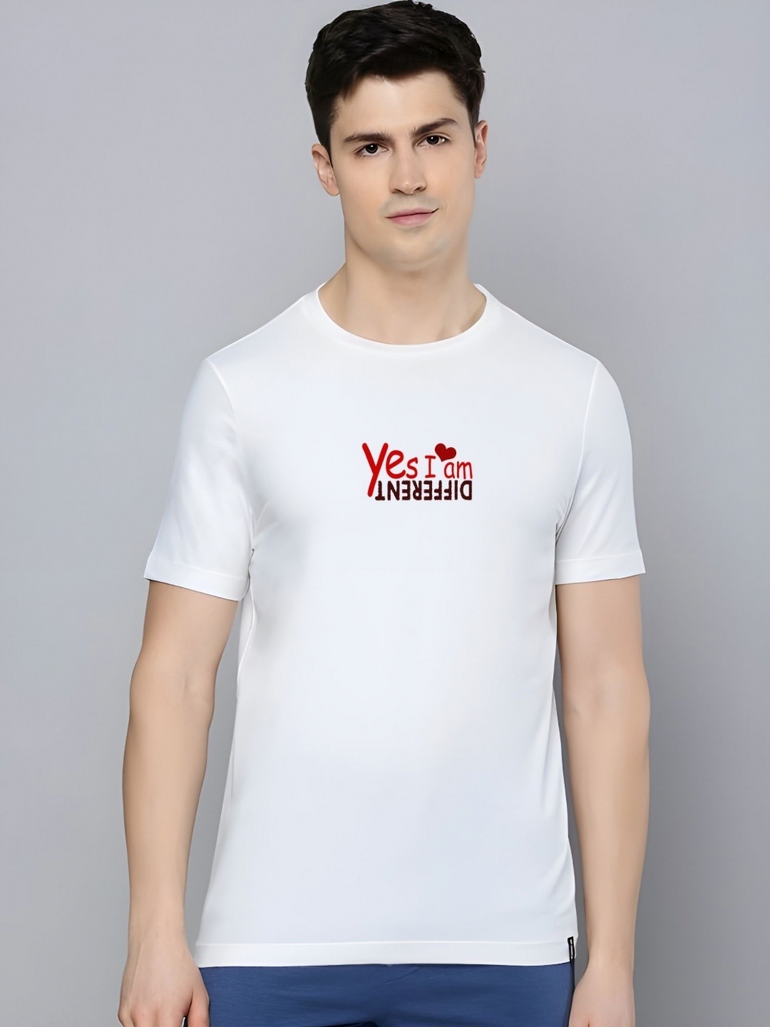 

Moda Rapido Men Typography Printed Round Neck Cotton T-shirt, White