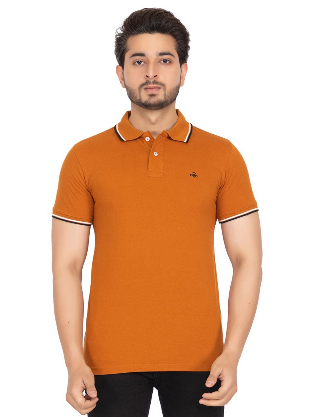 

Antiloop Men Solid Polo Collar Cotton T-shirt, Mustard