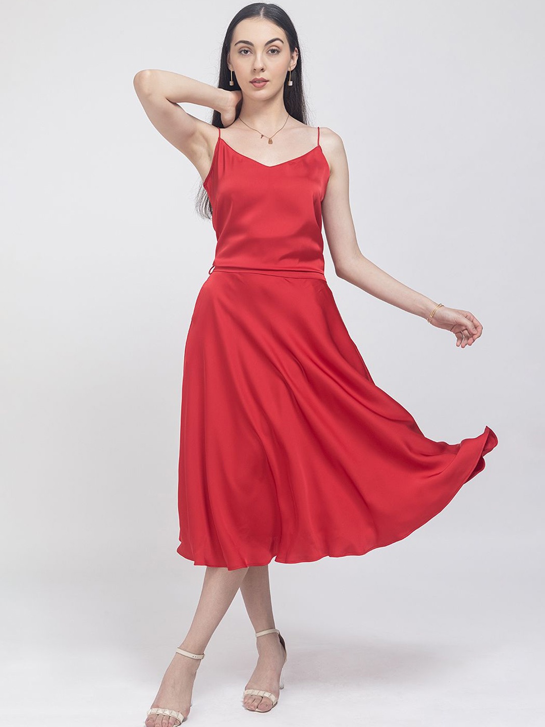 

D'Almirah Top With Skirt Co-Ords, Red