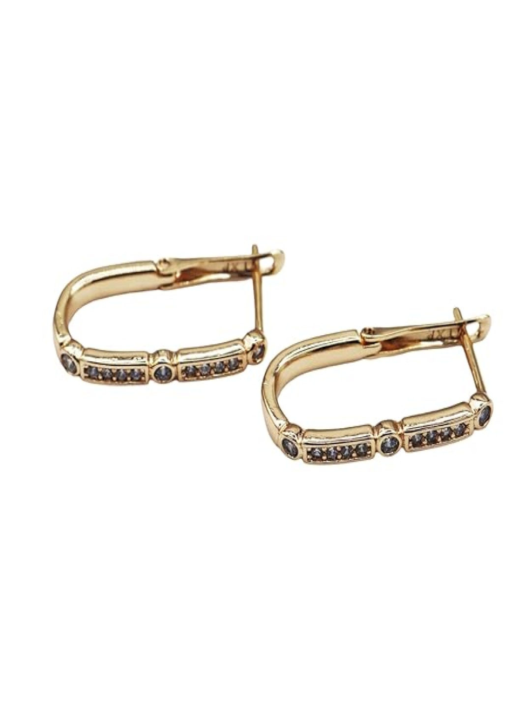 

ISHI New York Rose Gold-Plated Diamond U-Curves Hoops