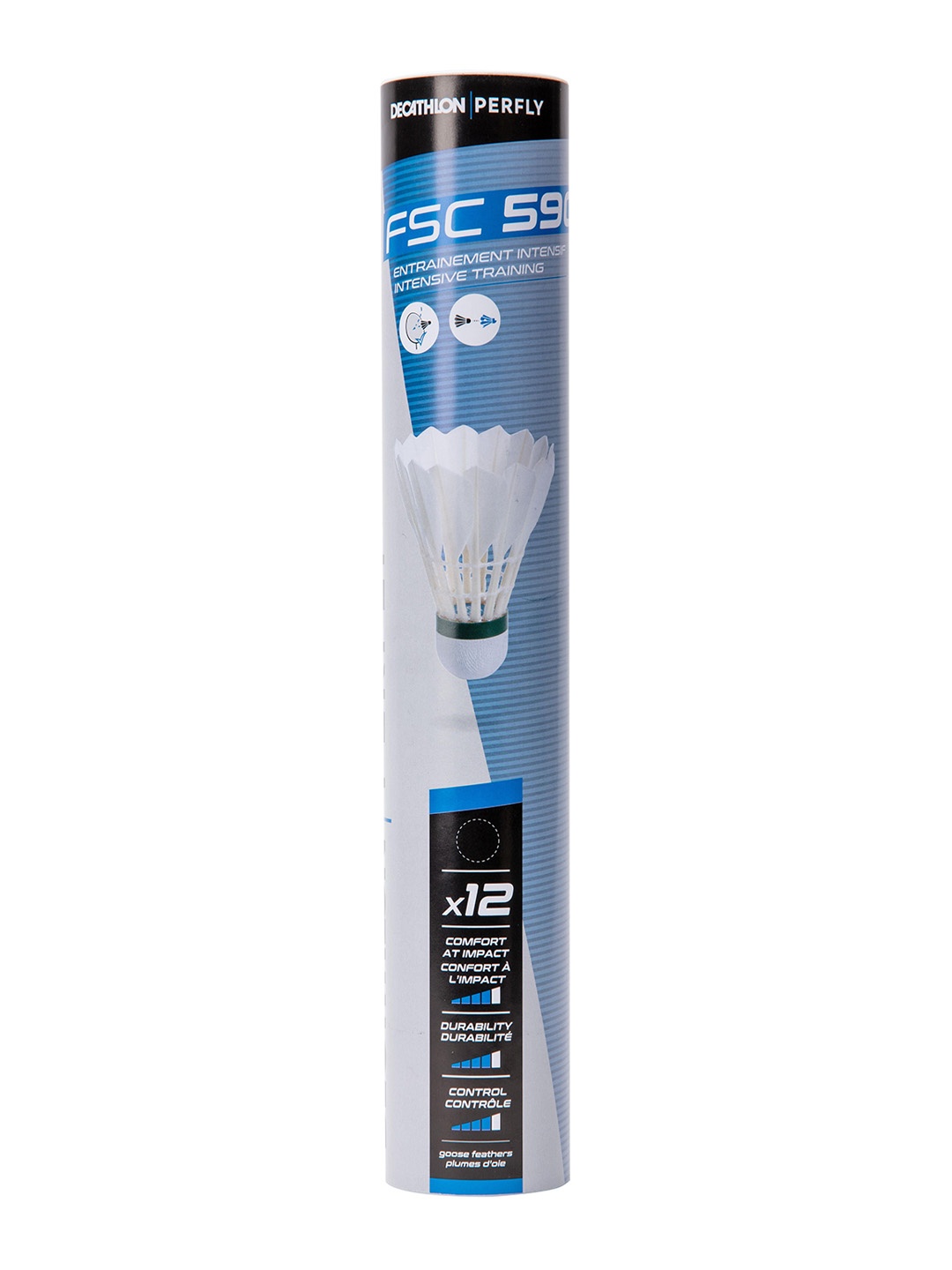 

PERFLY By Decathlon FSC 590 Badminton Shuttlecocks, White