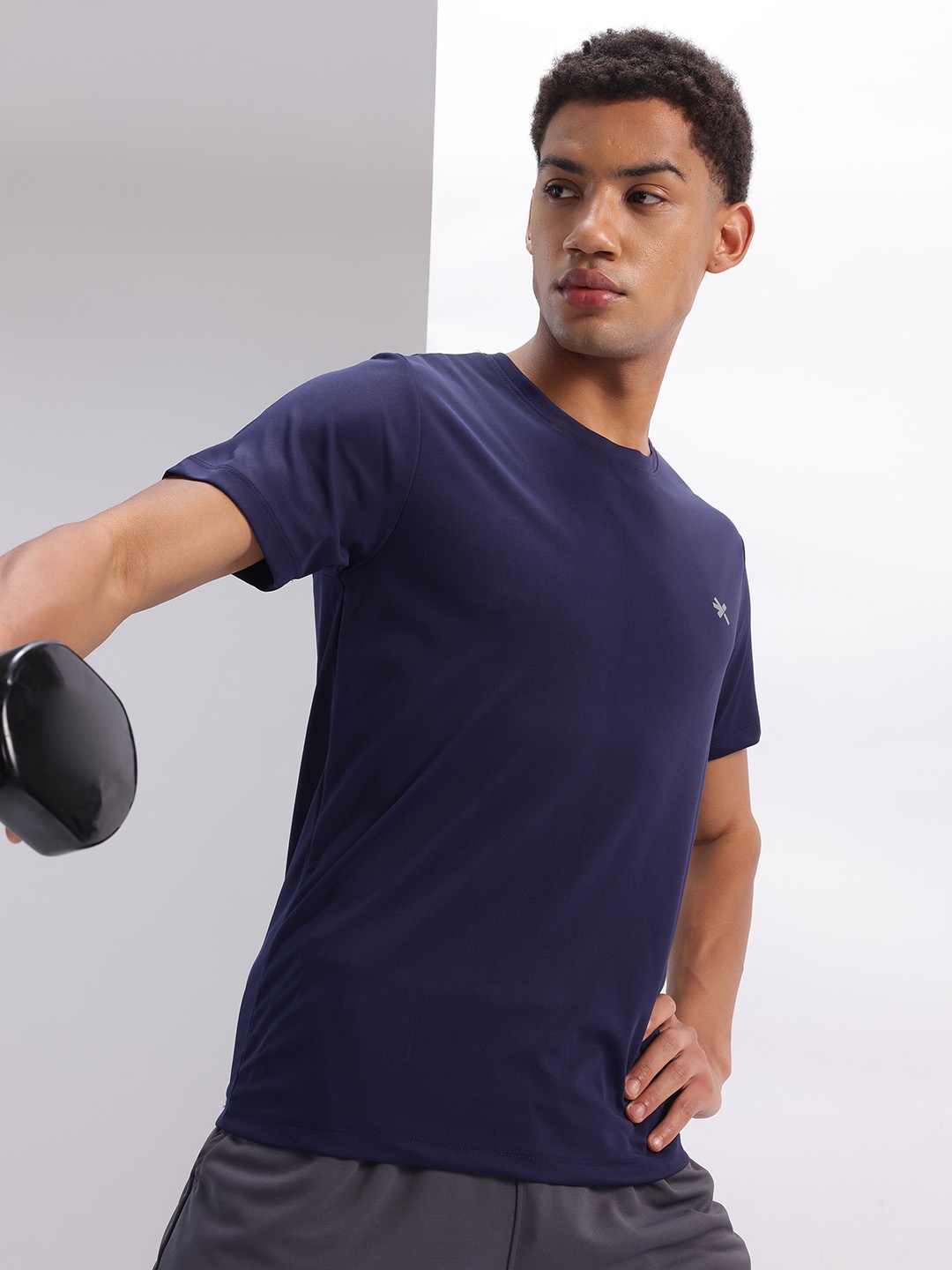 

HRX by Hrithik Roshan Rapid-Dry Running T-shirt, Navy blue
