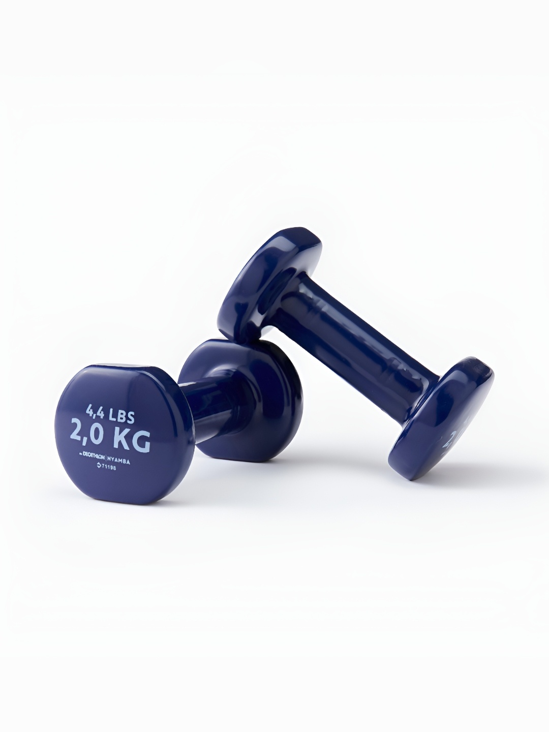 

Domyos By Decathlon 2 Pcs Round Shape Fixed Weight Dumbbells, Navy blue