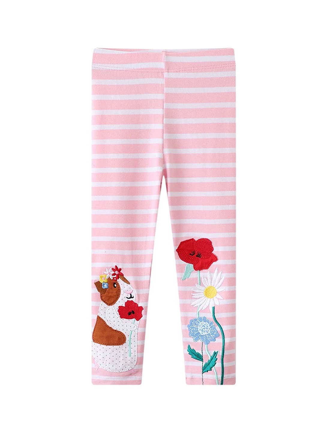 

LULU & SKY Girls Printed Full-Length Leggings, Pink