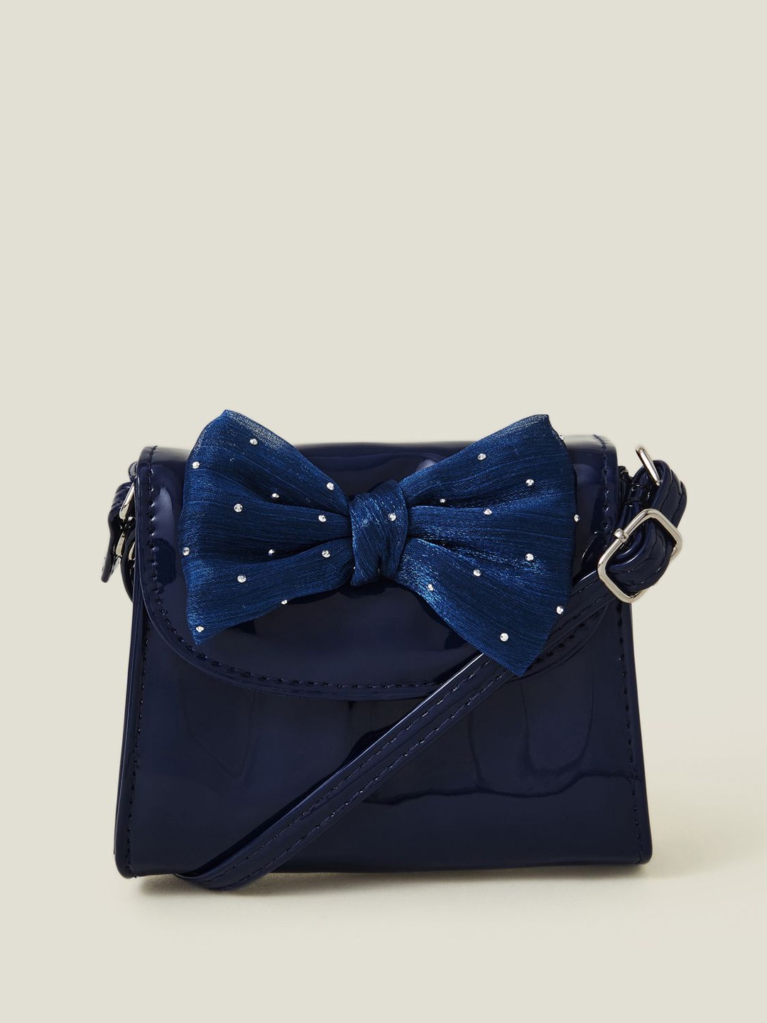 

Accessorize Girls Embellished Crossbody Sling Bag, Navy blue