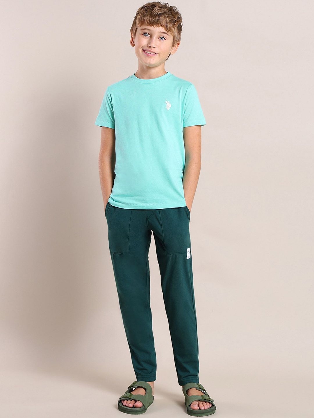 

U.S. Polo Assn. Mid-Rise Straight Lounge Pant, Green