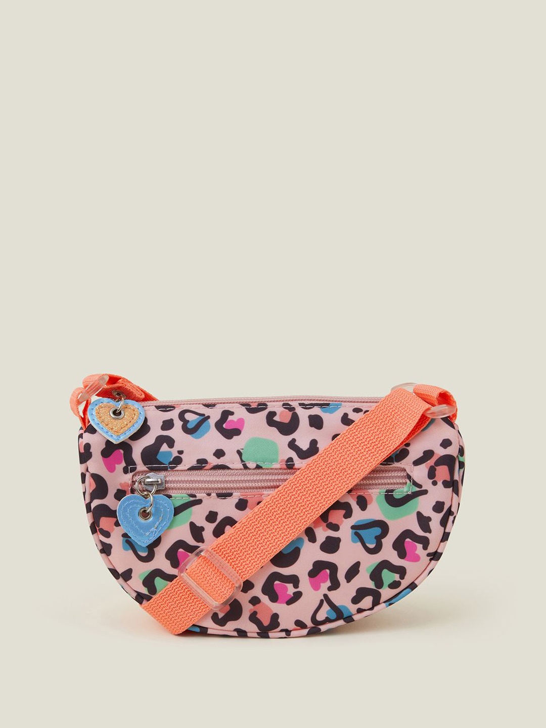 

Accessorize Girls Abstract Printed Half Moon Sling Bag, Pink