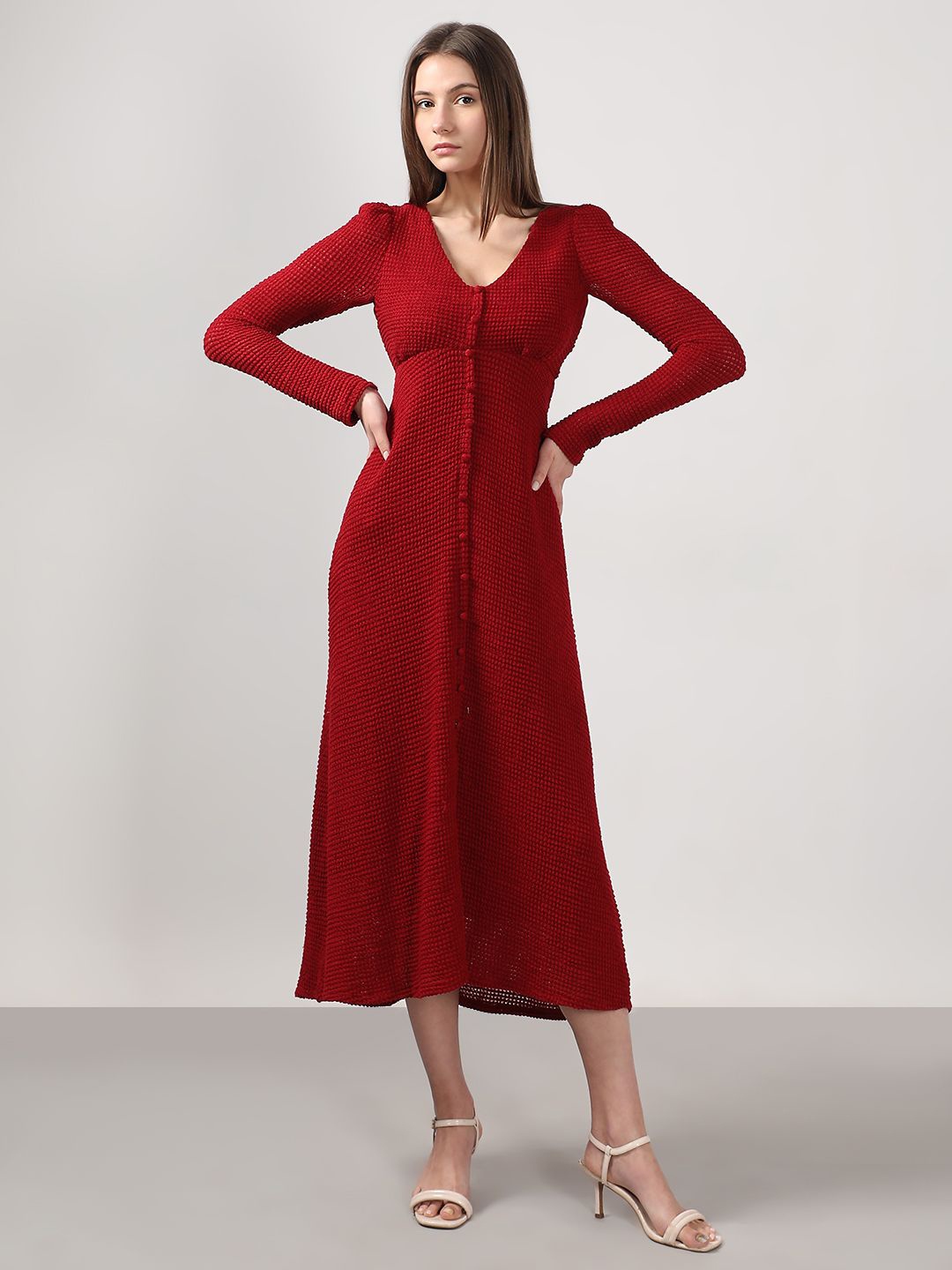 

Vero Moda Women Fit & Flare Maxi Dress, Red