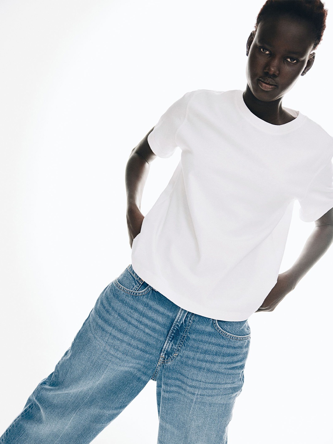 

H&M Oversized Cotton T-Shirt, White