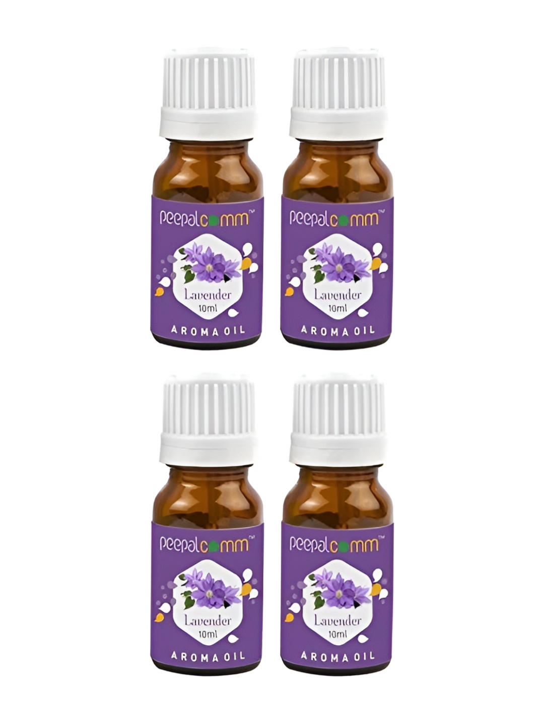 

PEEPALCOMM 4-Pcs Black Lavender Aroma Oils - 10 ml