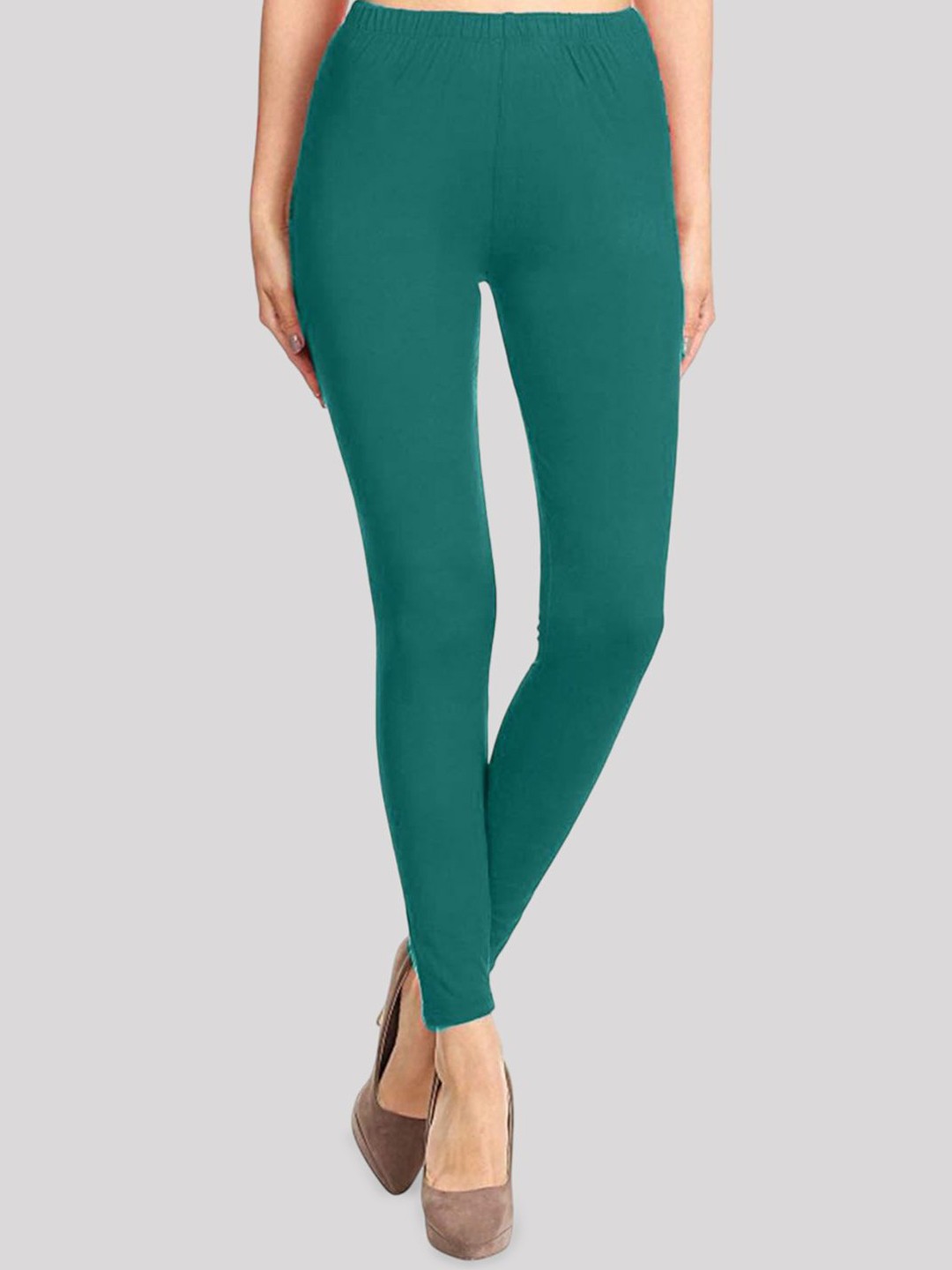 

Jaanvi Women Slim Fit Stretch Ankle Length Leggings, Green