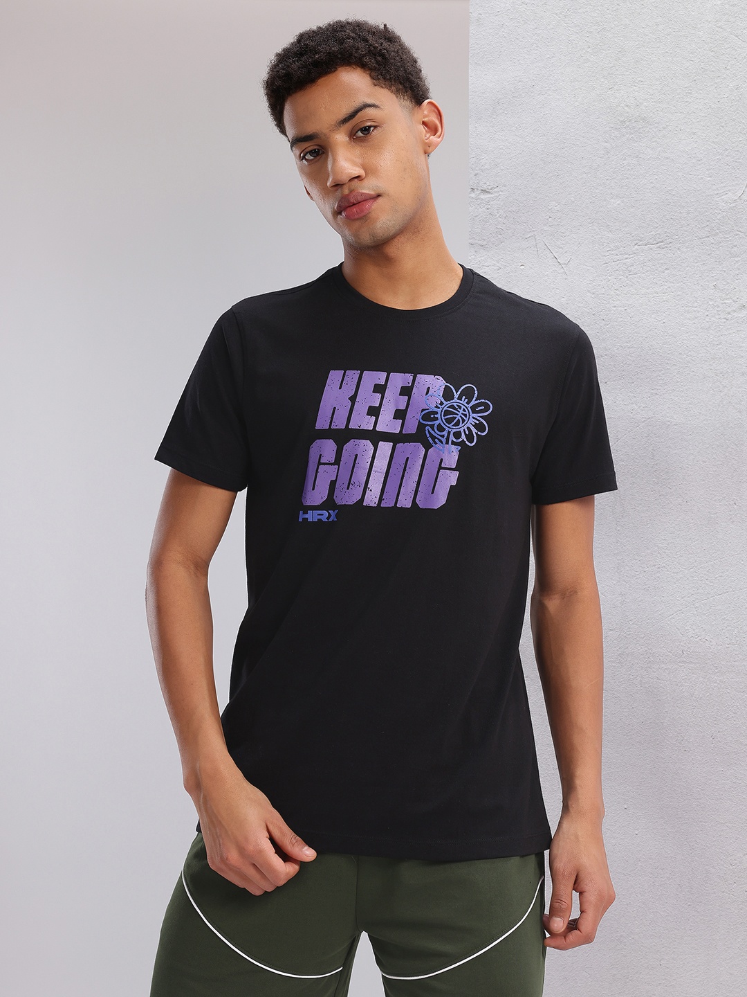 

HRX by Hrithik Roshan Typography Print Lifestyle T-shirt, Black