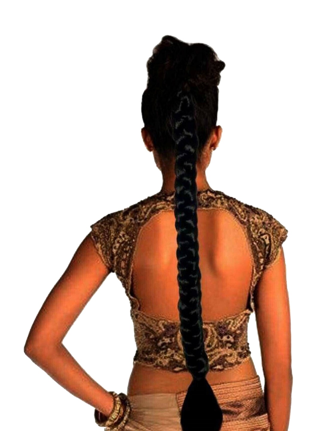 

camola deva Halo Straight Ponytail Hair Extension - Black - 60.96 cm