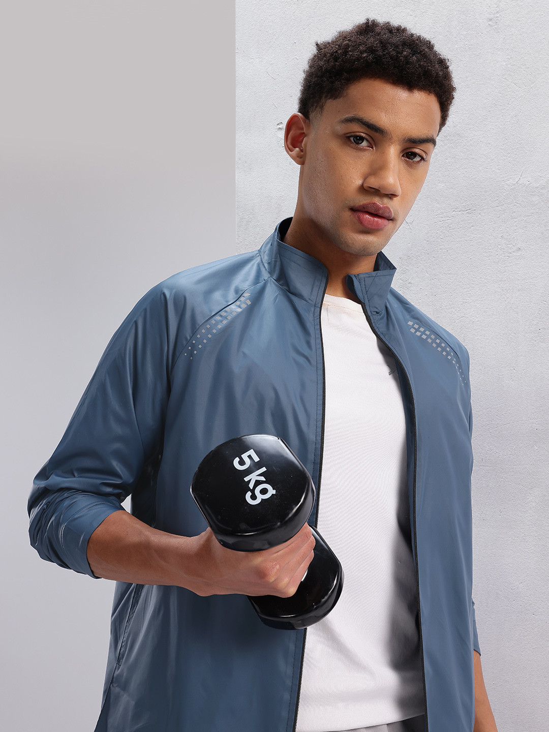 

HRX by Hrithik Roshan Windcheater Training or Gym Sporty Jacket with Reflective Details, Blue