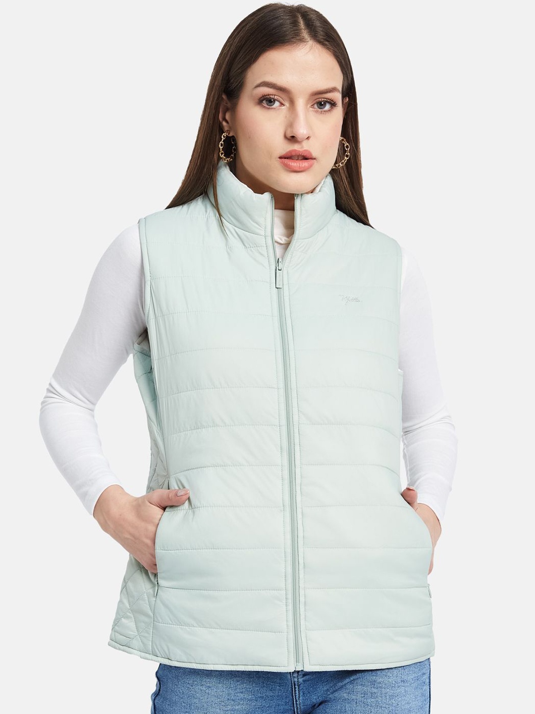 

METTLE Women Puffer Jacket, Olive