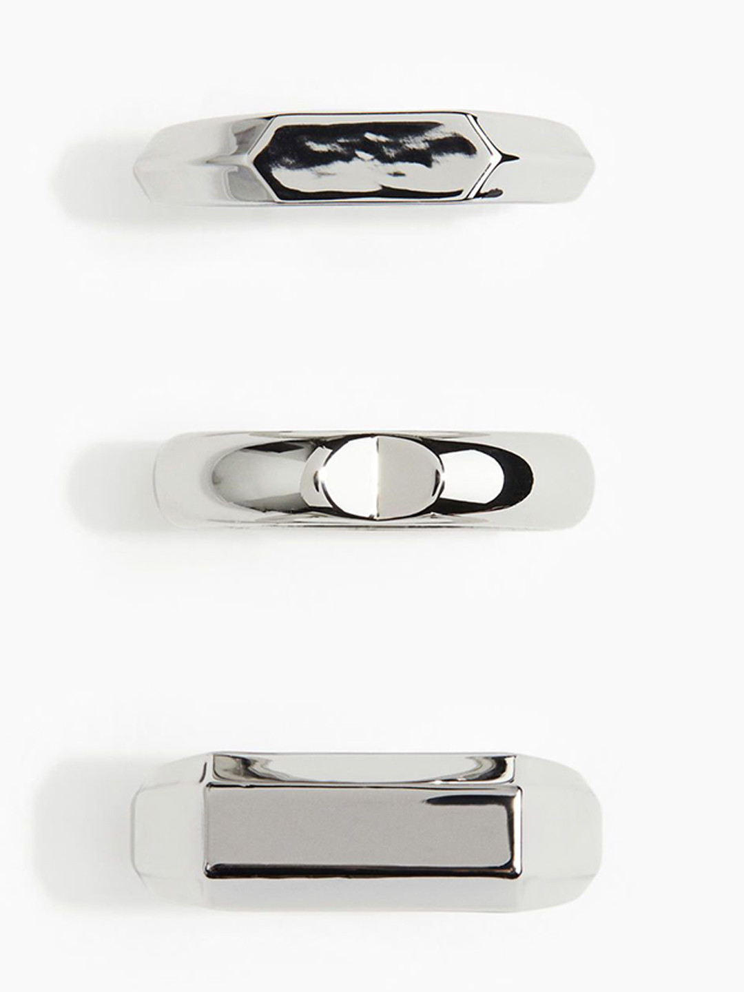 

H&M Men 3-Pack Rings, Silver