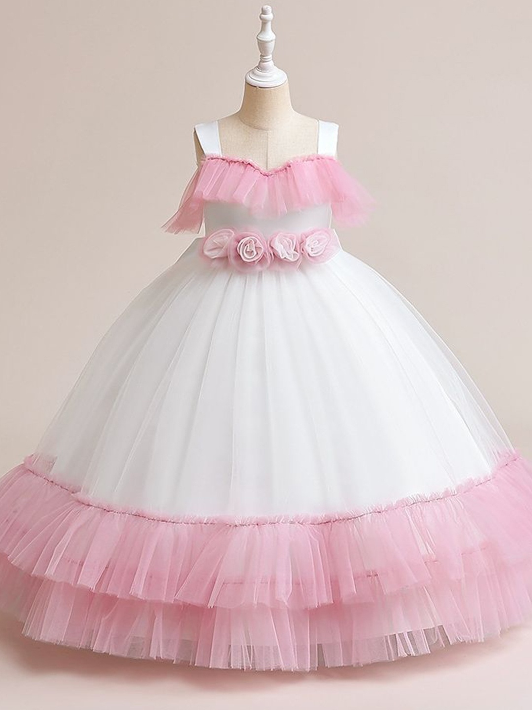 

LULU & SKY Girls Fit & Flare Tulle Dress, Pink