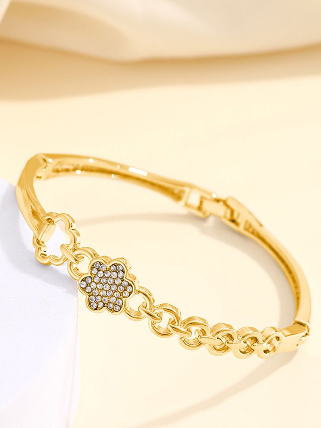 

Shining Diva Fashion Women Crystals Gold-Plated Charm Bracelet
