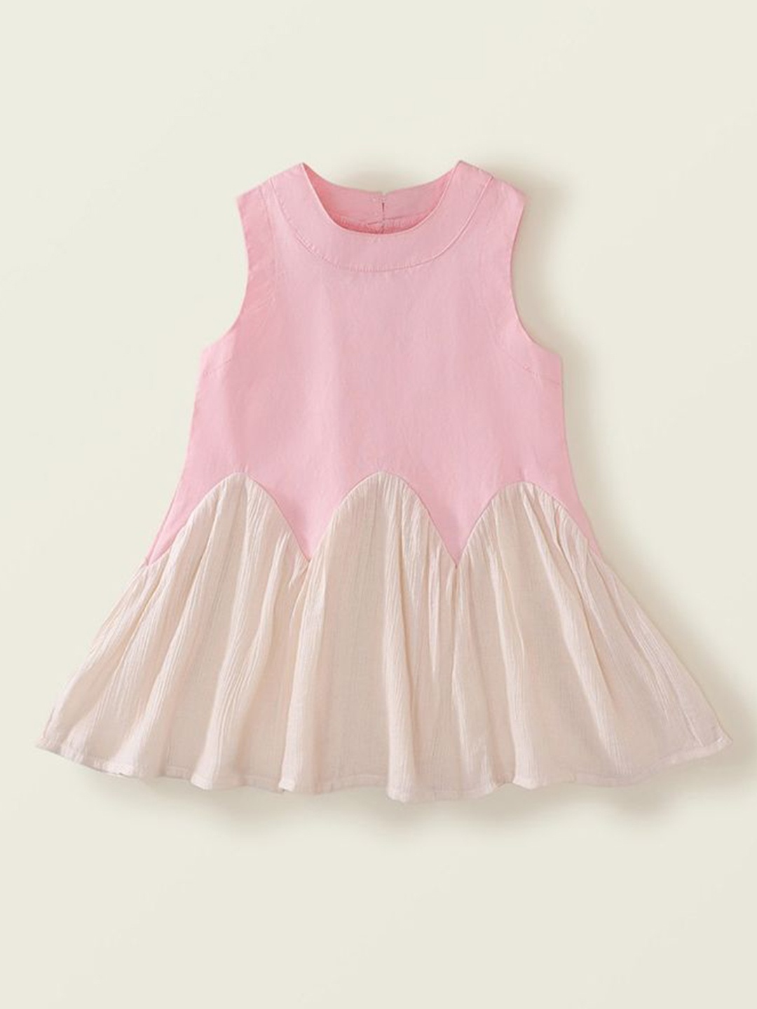

LULU & SKY Girls Colourblocked A-Line Dress, Pink