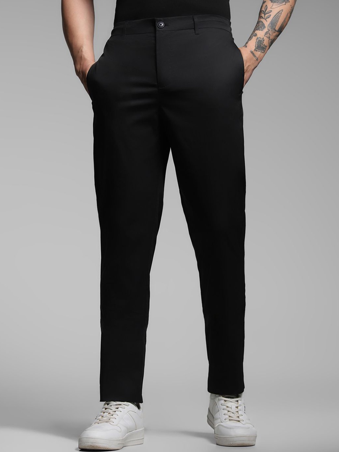 

Jack & Jones Men Slim Fit Chinos Trousers, Black