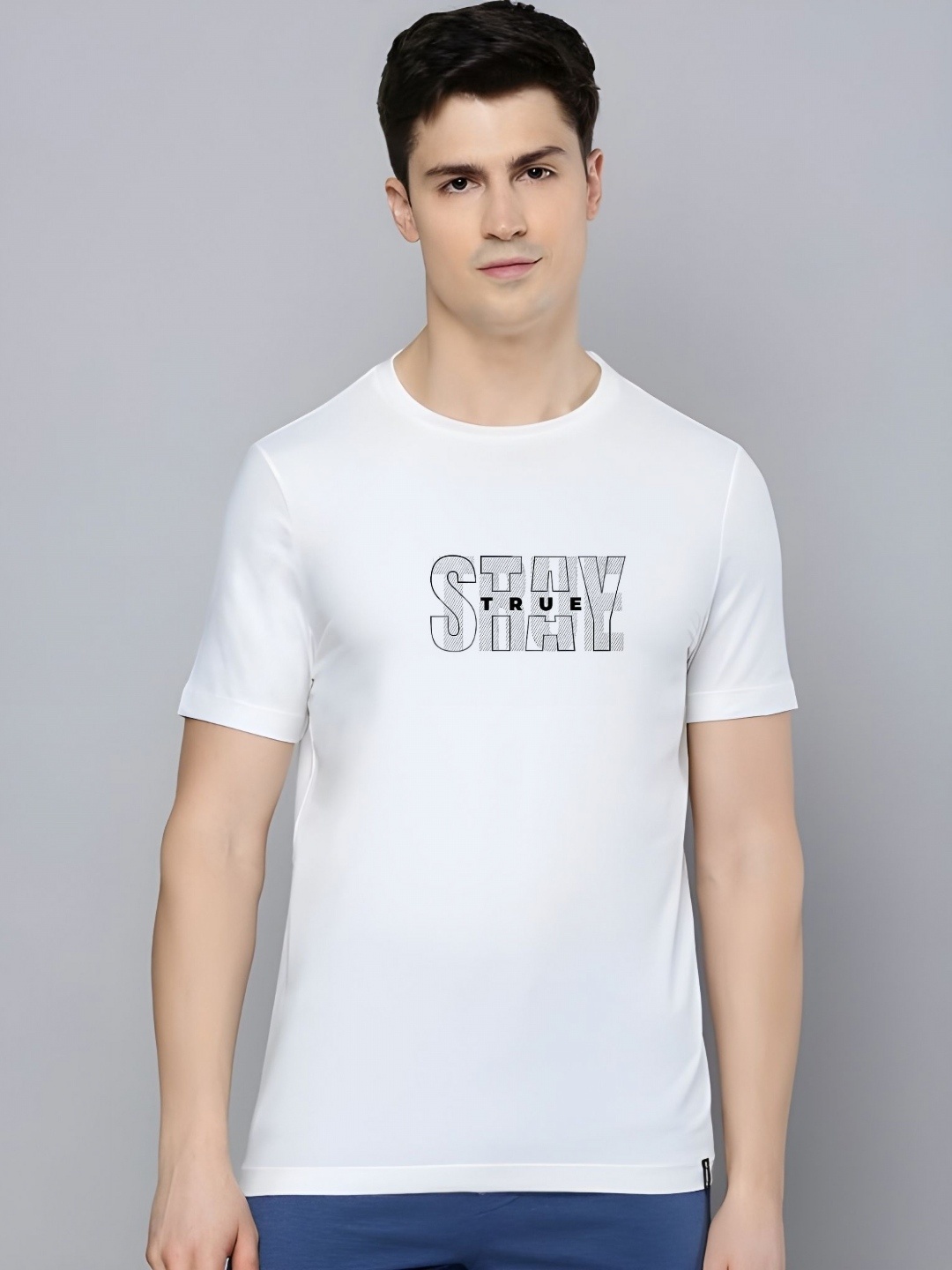 

Moda Rapido Men Typography Printed Round Neck Cotton T-shirt, White