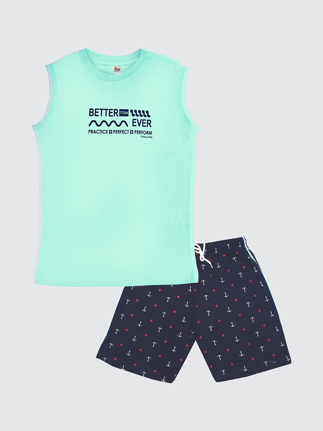 

Tee Weavers Printed Pure Cotton Round Neck Night Suit, Green
