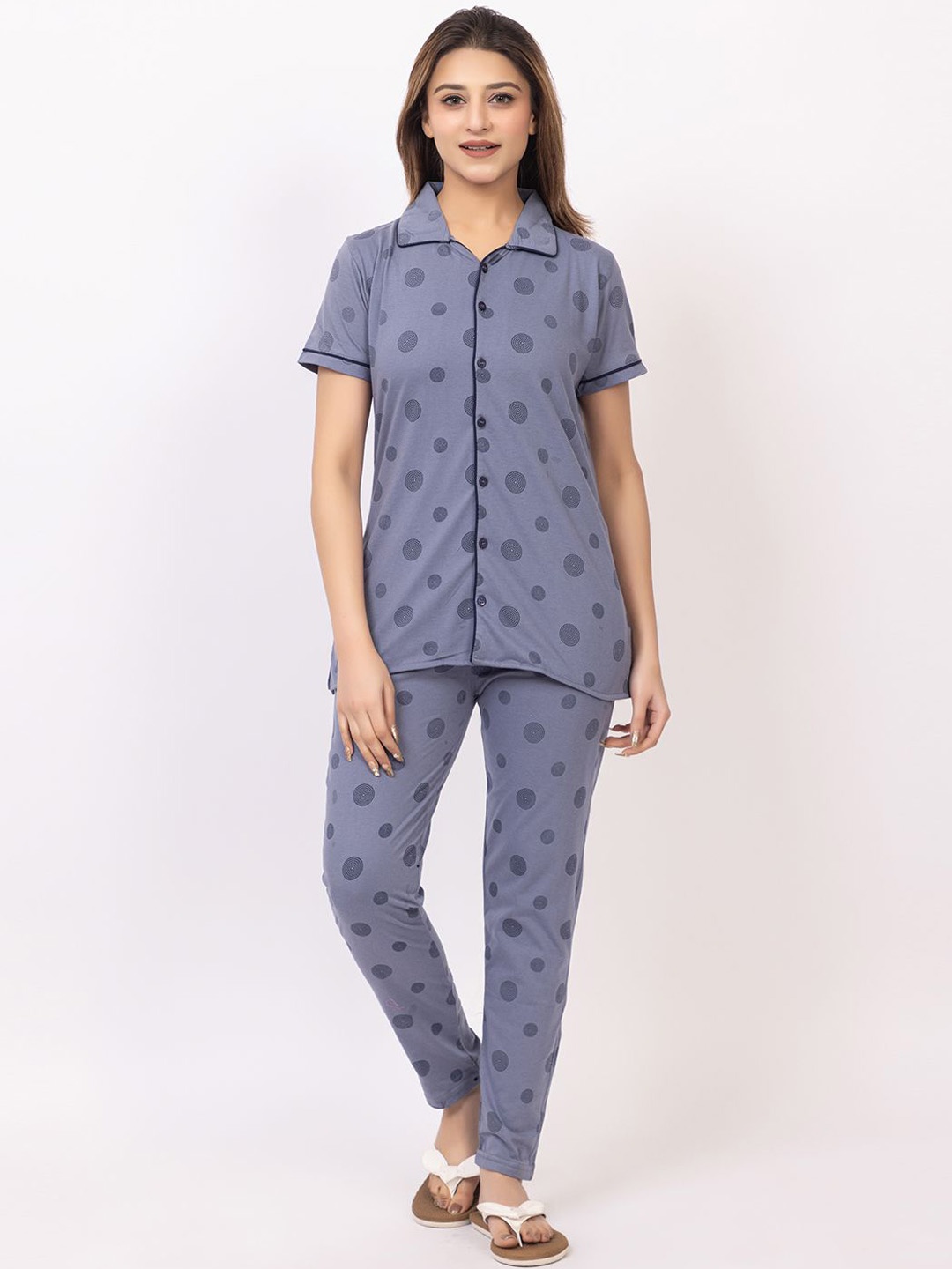 

GEE 5 Women Printed Night suit, Blue