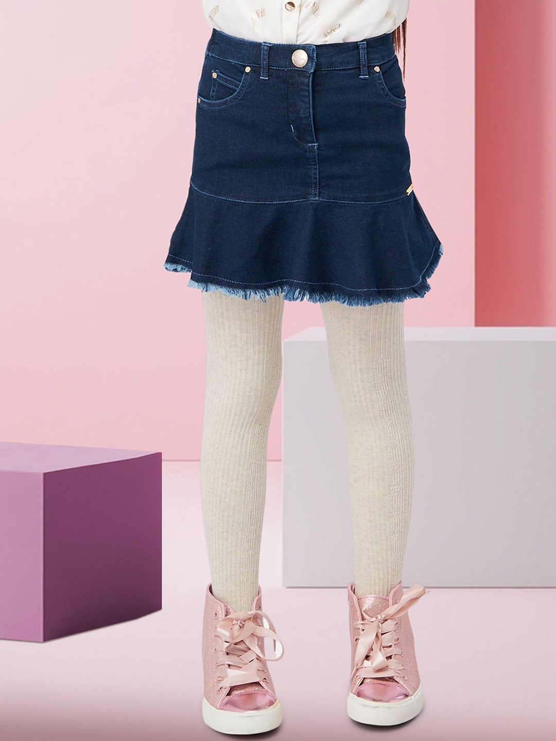 

FOREVER FRIDAY Girls Denim Skirt, Blue