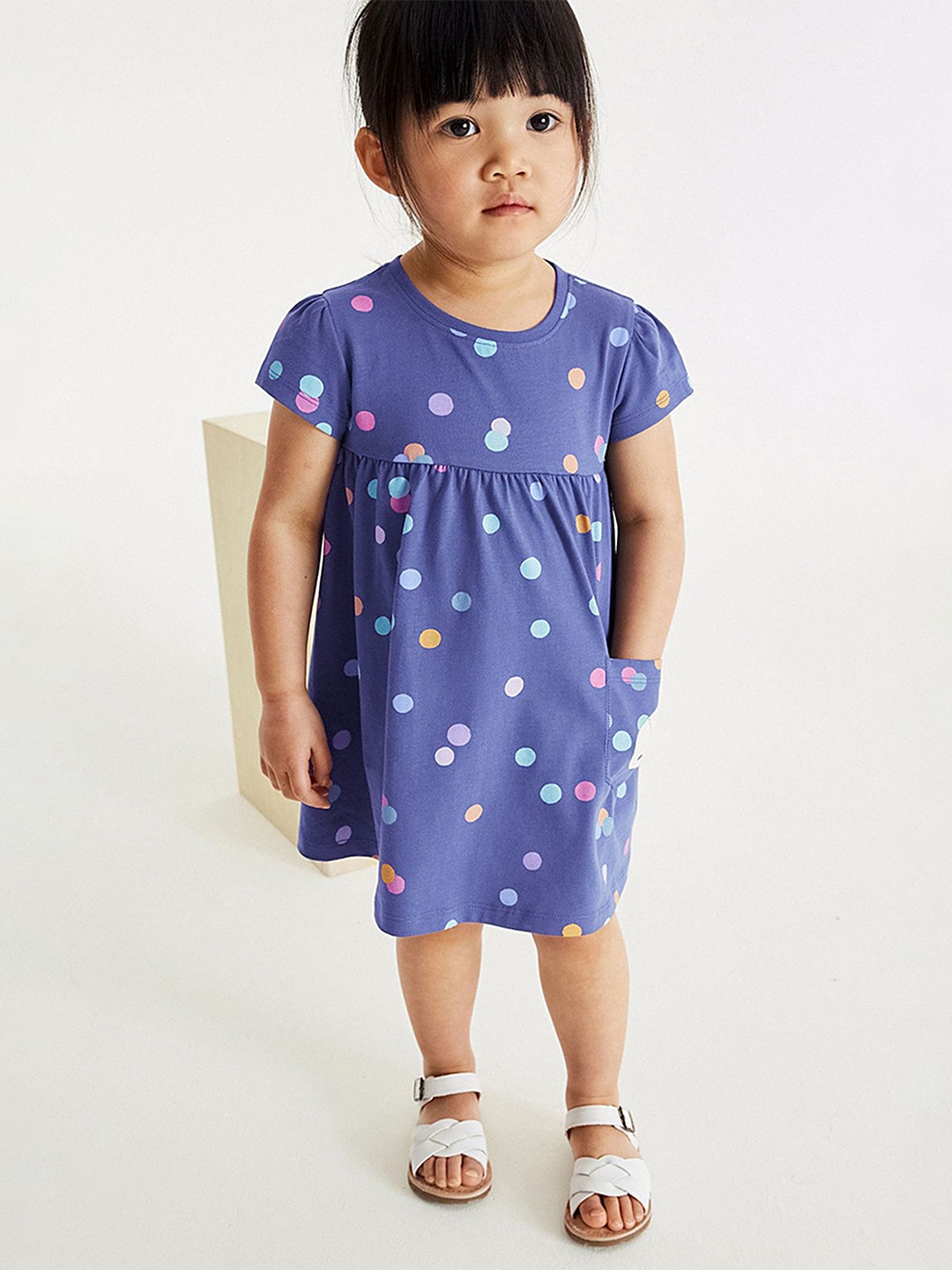 

LULU & SKY Girls Printed Nightdress, Purple