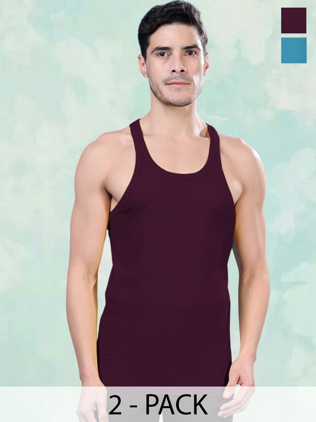 

FBAR Pack Of 2 Sleeveless Gym Vests - FBCA-16-20, Purple