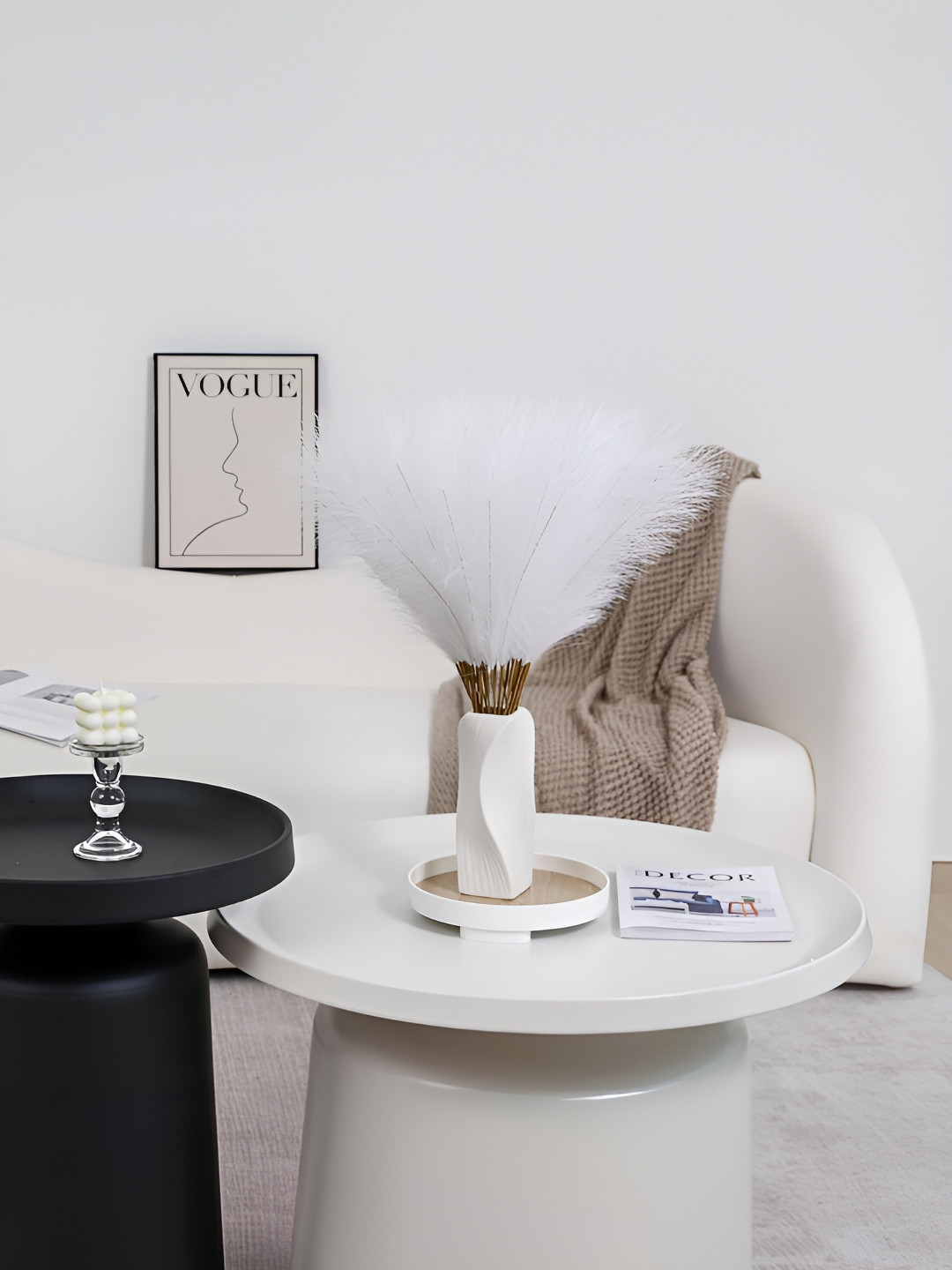 

LITVERSE White 3 Pieces Artificial Flower