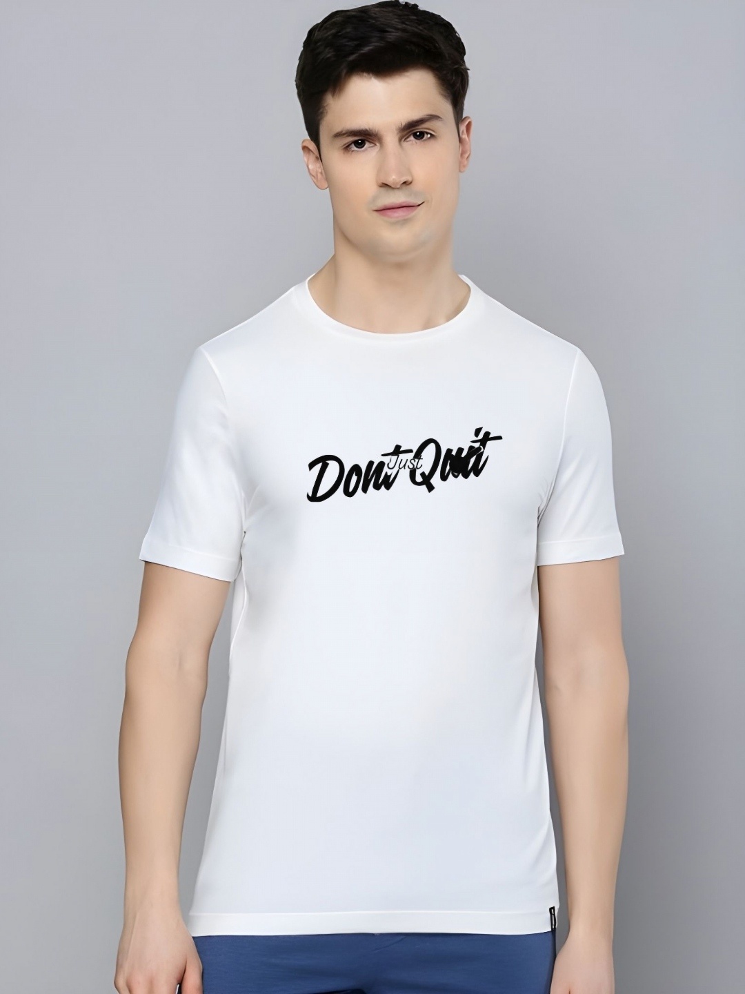 

Moda Rapido Men Typography Printed Round Neck Cotton T-shirt, White