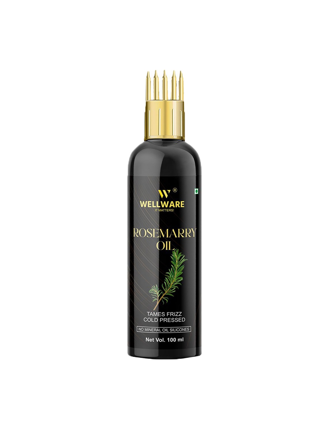 

WELLWARE Pure Rosemary Hair Fall Control Hair Oil With Applicator - 100 ml, Black