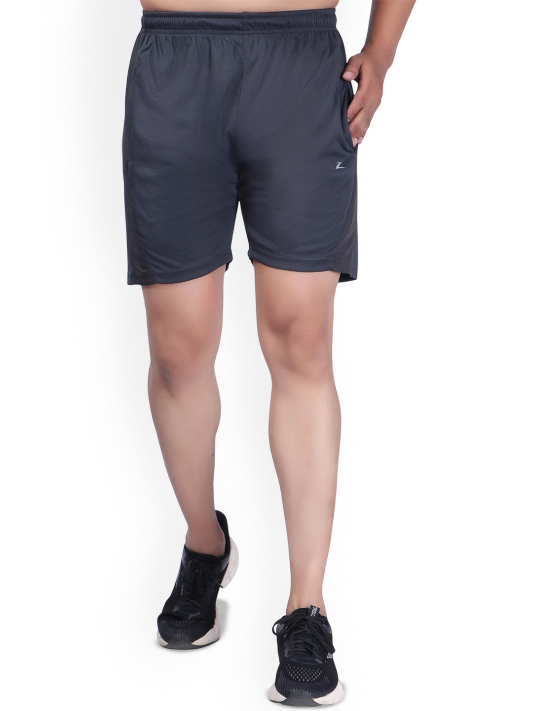 

Z Zagros Men Regular Fit Mid-Rise Sports Shorts, Grey