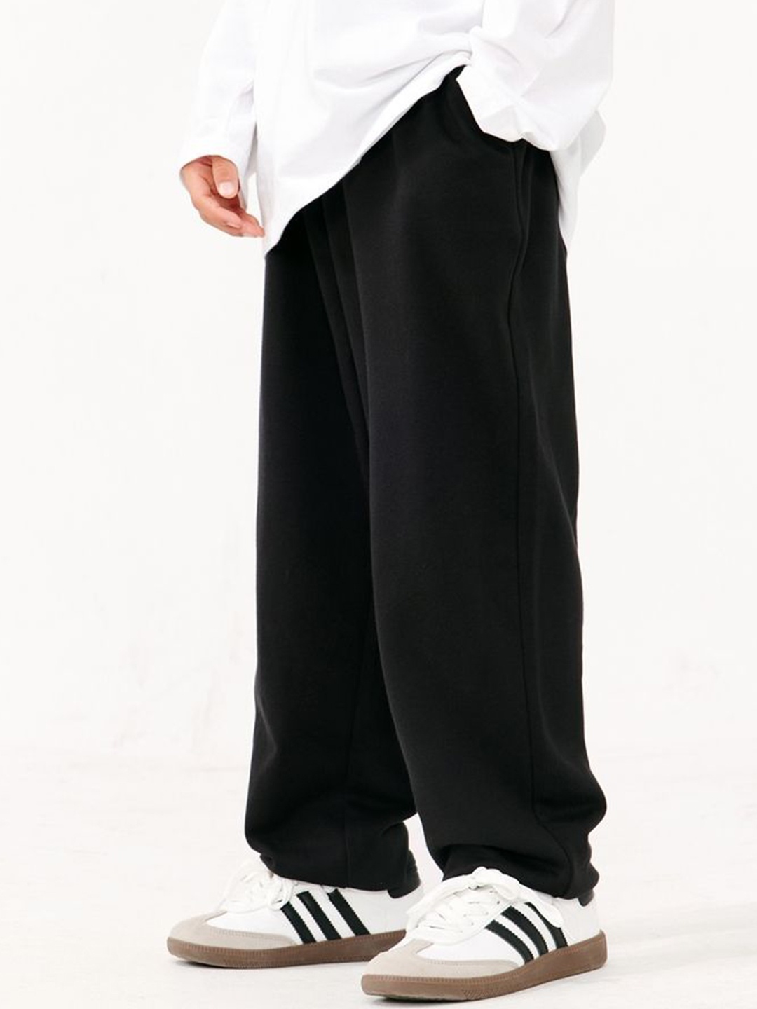 

LULU & SKY Kids Straight Fit High-Rise Trousers, Black