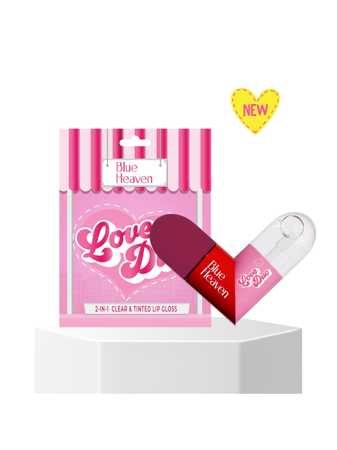 

Blue Heaven Love Duo 2-in-1 Clear & Tinted Lip Gloss 3.4ml - Simp, Mauve