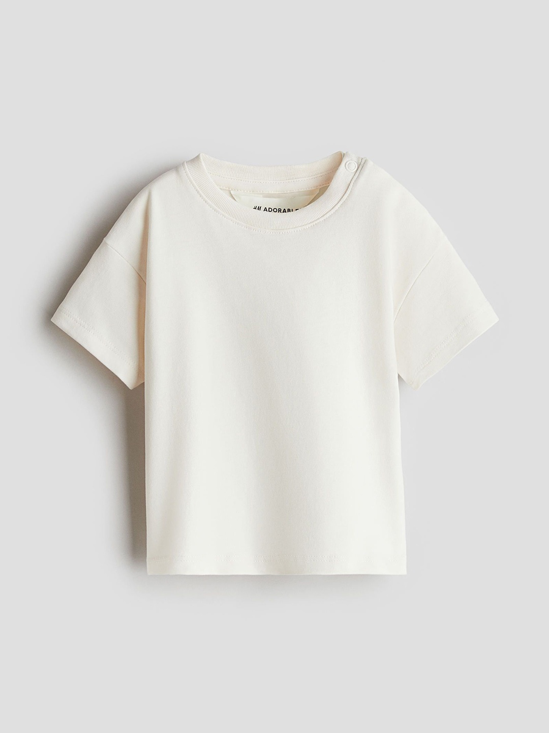 

H&M Loose-Fit Pima Cotton T-Shirt, White