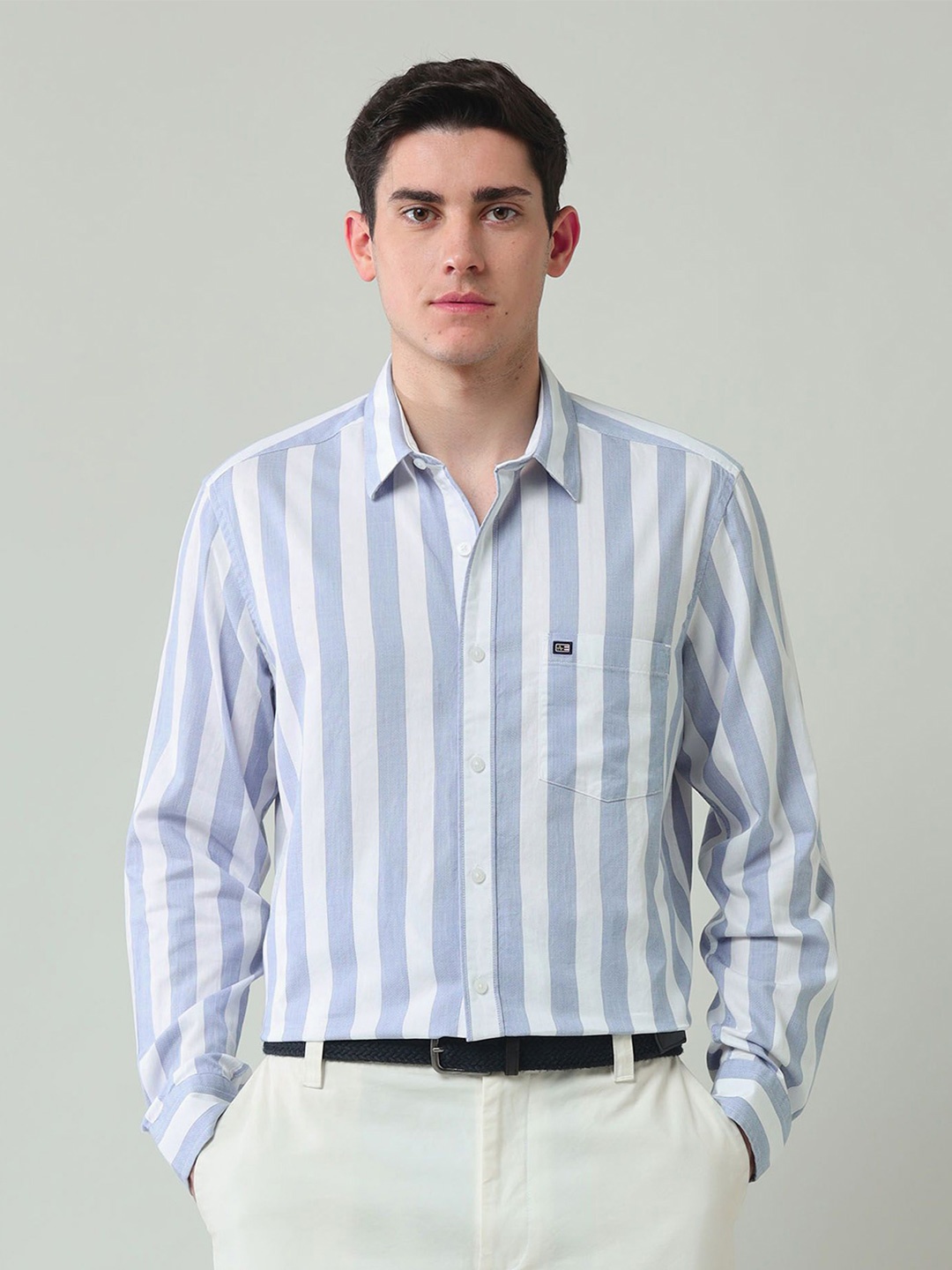 

Arrow Sport Men Classic Opaque Striped Casual Shirt, Blue