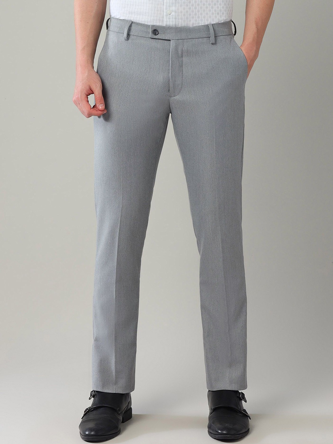 

Arrow Men Classic Formal Trousers, Grey