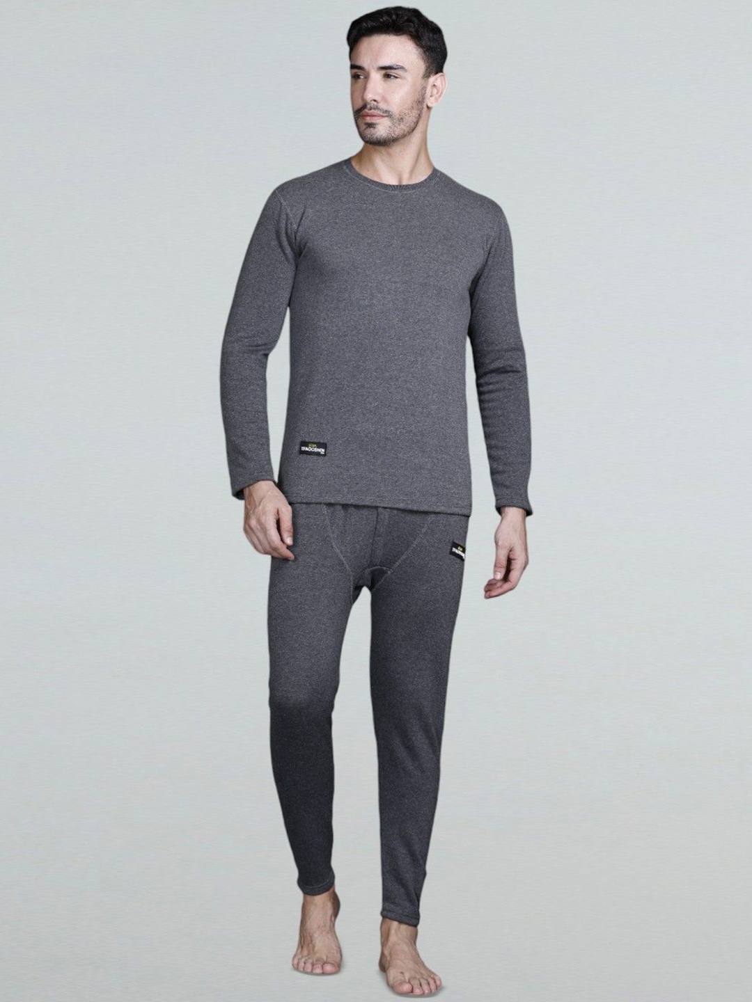 

Stylish Self design Thermal Set, Grey